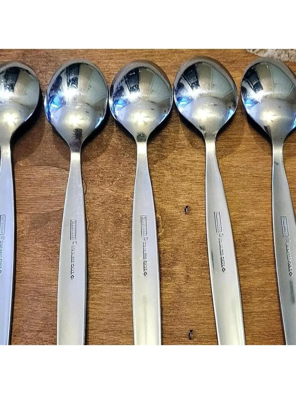Vintage Cambridge Kiona stainless steel soup spoons Set of 7 - Picture 8 of 8